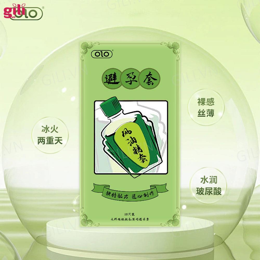 Bao cao su Olo Dầu Gió hộp 10 chiếc siêu mỏng chính hãng