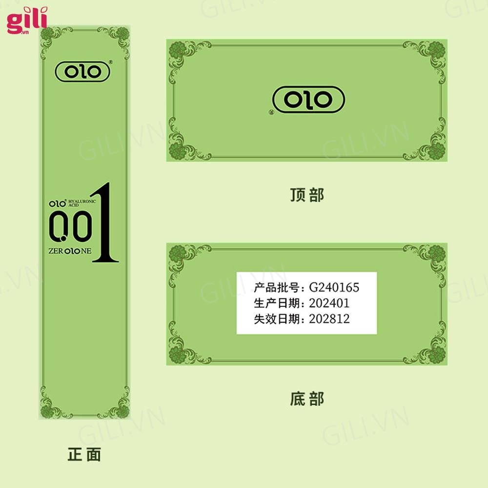 Bao cao su Olo Dầu Gió hộp 10 chiếc siêu mỏng chính hãng