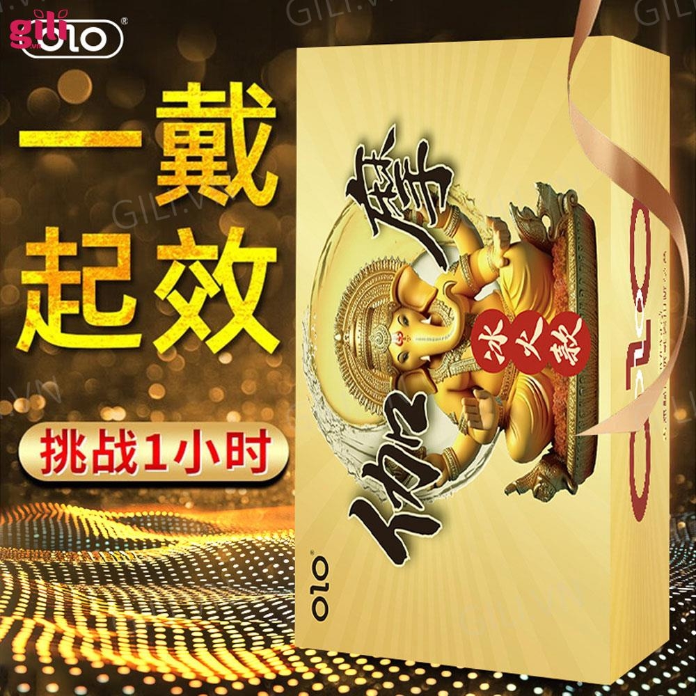 Bao cao su Olo Gama Voi Vàng Gân Bi hộp 10 chiếc chính hãng