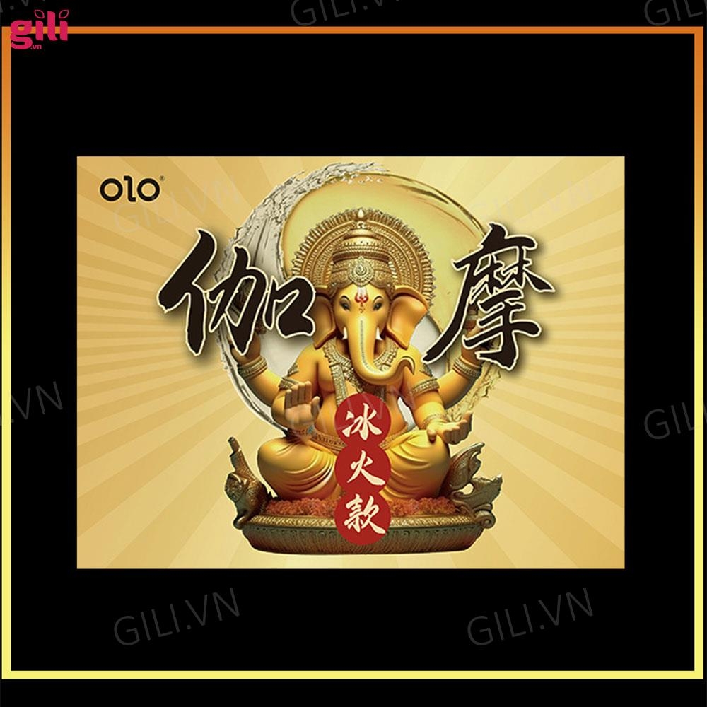 Bao cao su Olo Gama Voi Vàng Gân Bi hộp 10 chiếc chính hãng