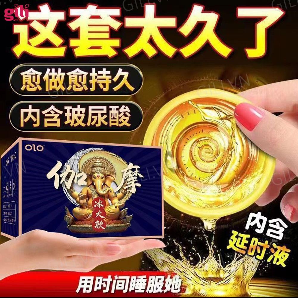 Bao cao su Olo Gama Voi Xanh kéo dài thời gian hộp 10 chiếc chính hãng
