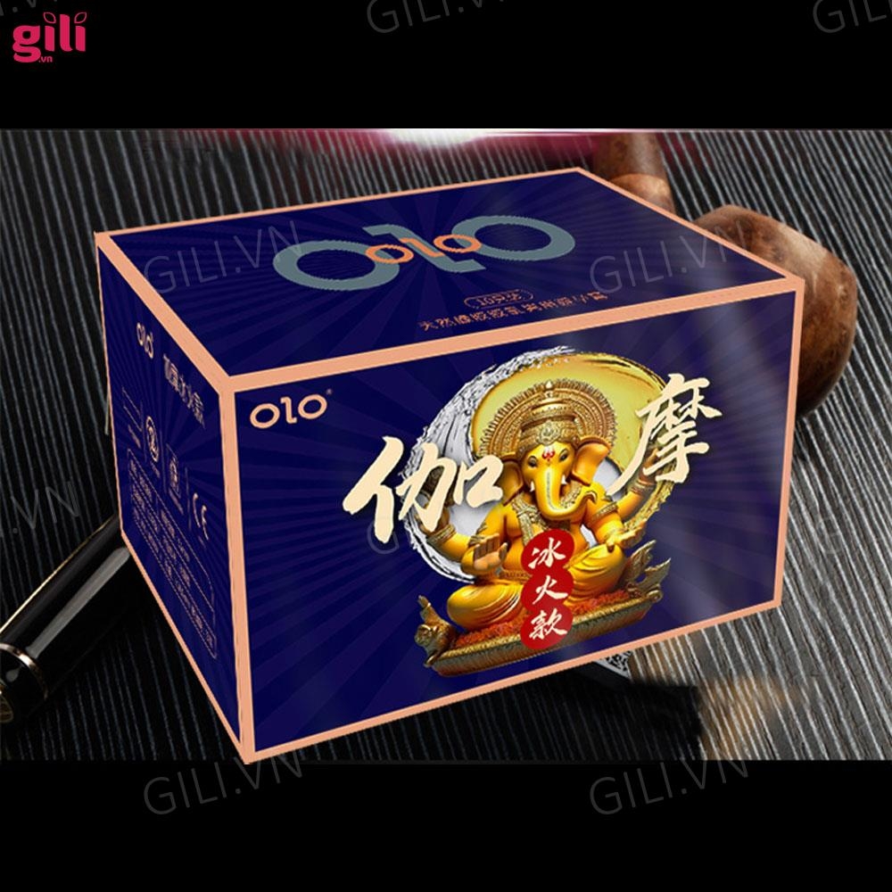Bao cao su Olo Gama Voi Xanh kéo dài thời gian hộp 10 chiếc chính hãng