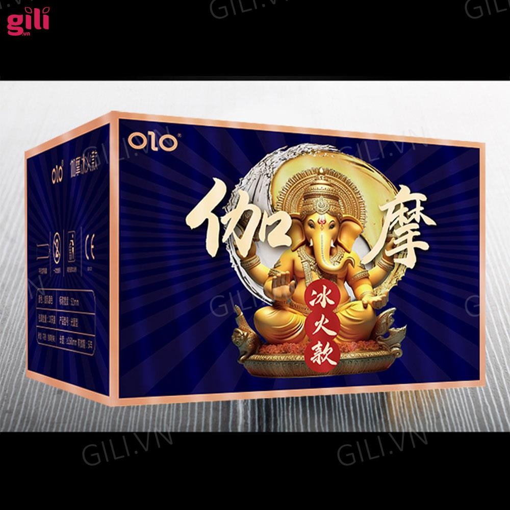 Bao cao su Olo Gama Voi Xanh kéo dài thời gian hộp 10 chiếc chính hãng