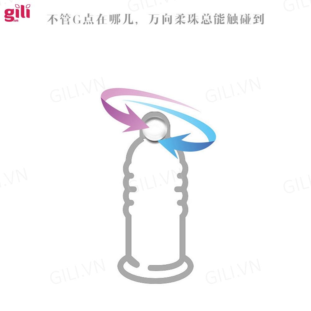 Bao cao su Olo Growth Soft Bead siêu mỏng hộp 10 chiếc chính hãng