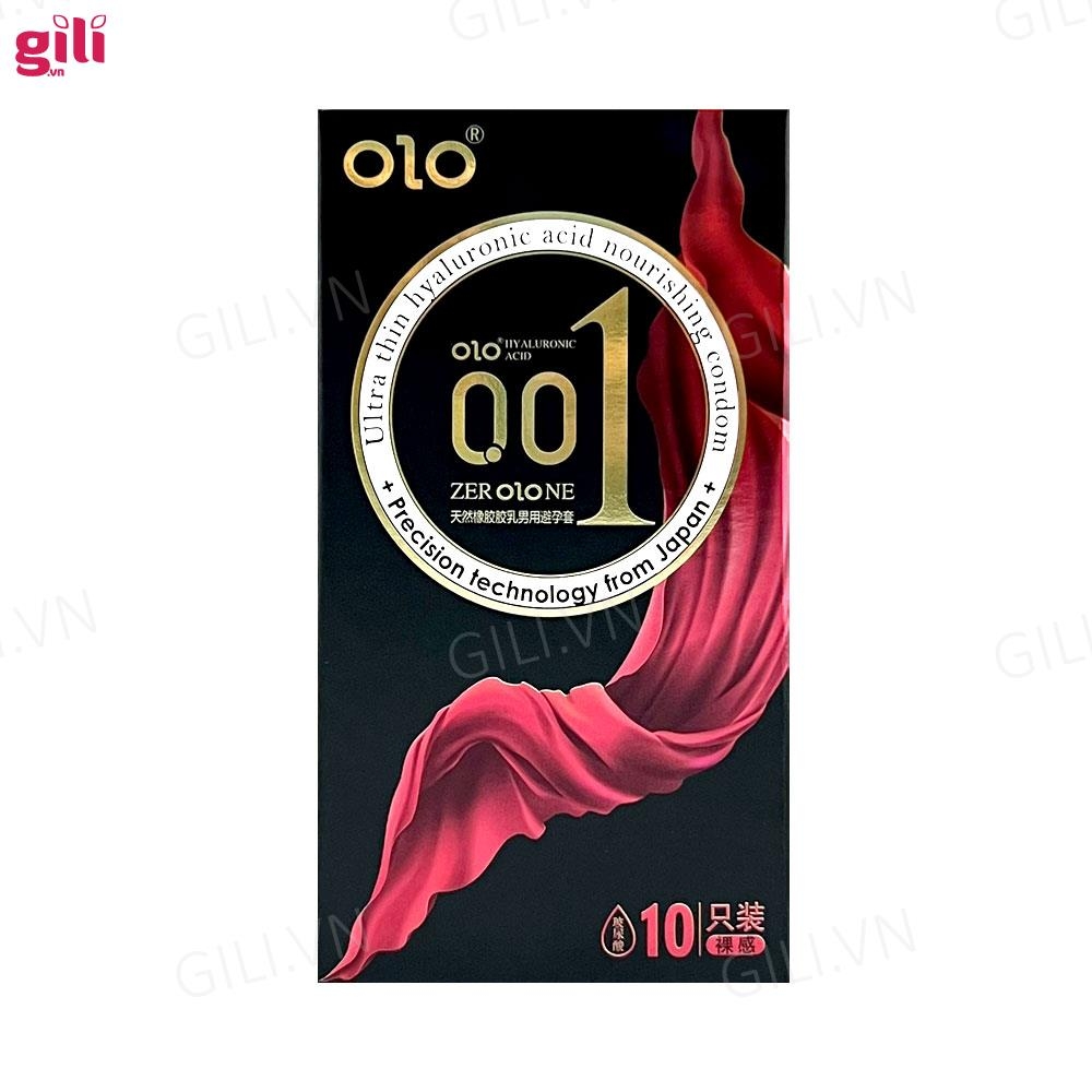 Bao cao su siêu mỏng Olo Thin Square Black hộp 10 chiếc chính hãng