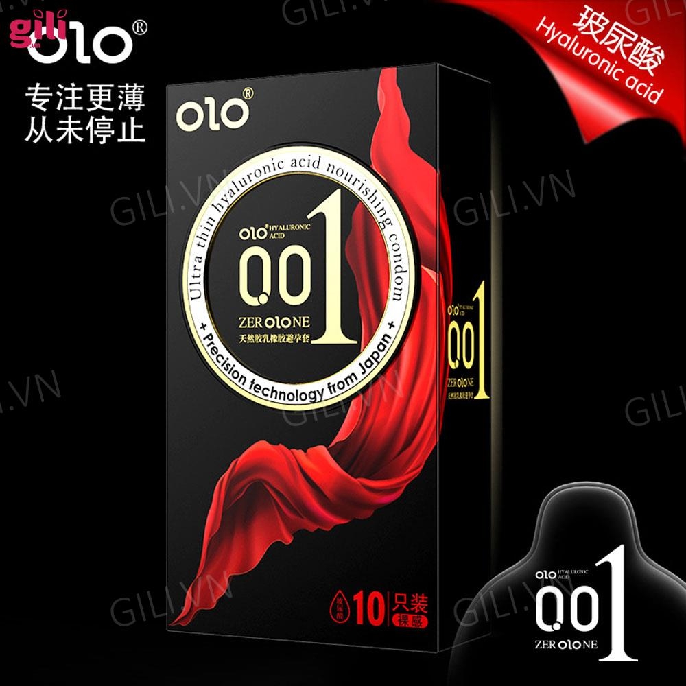 Bao cao su siêu mỏng Olo Thin Square Black hộp 10 chiếc chính hãng