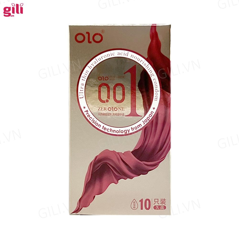 Bao cao su siêu mỏng Olo Thin Square Gold hộp 10 chiếc chính hãng