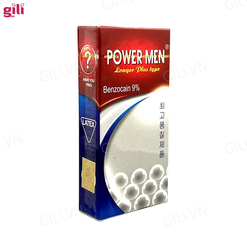 Bao cao su Powermen Ngọc Trai hộp 12 chiếc kéo dài thời gian chính hãng