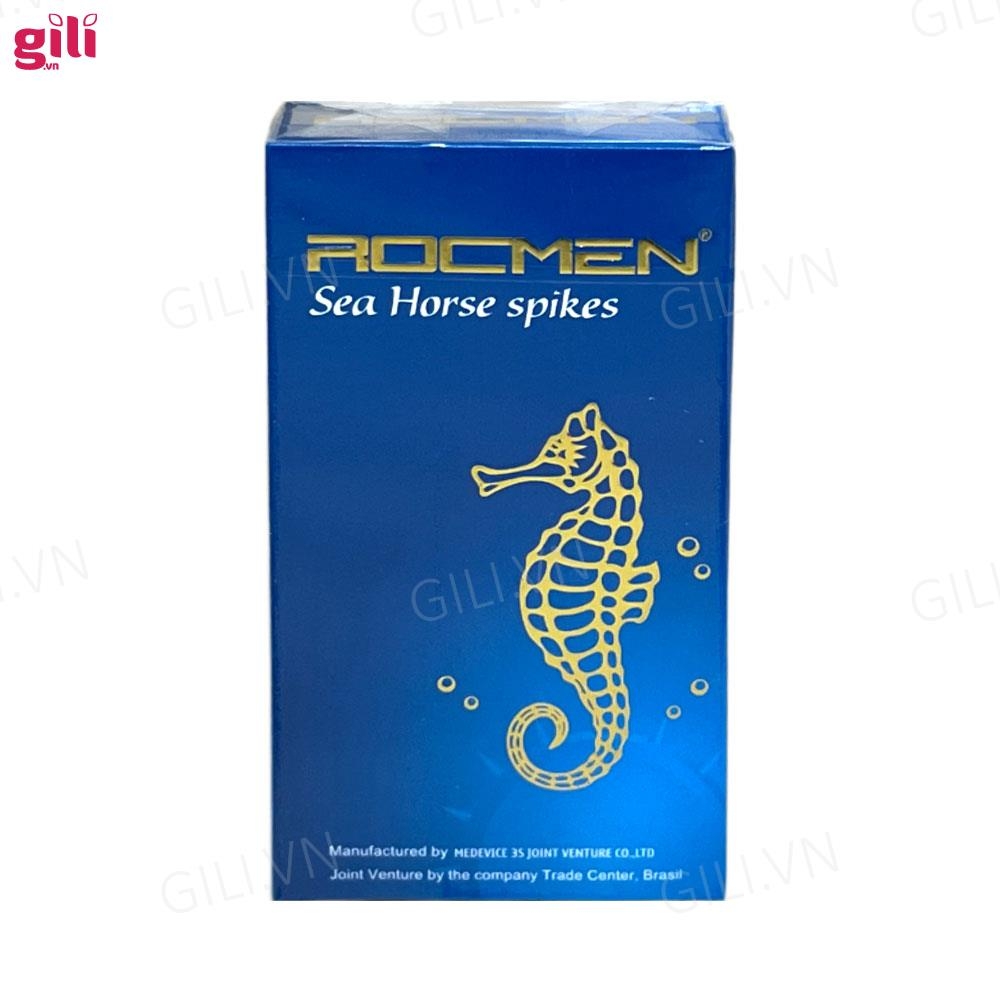 Bao cao su Rocmen Sea Horse Spikes hộp 10 chiếc tăng khoái cảm chính hãng