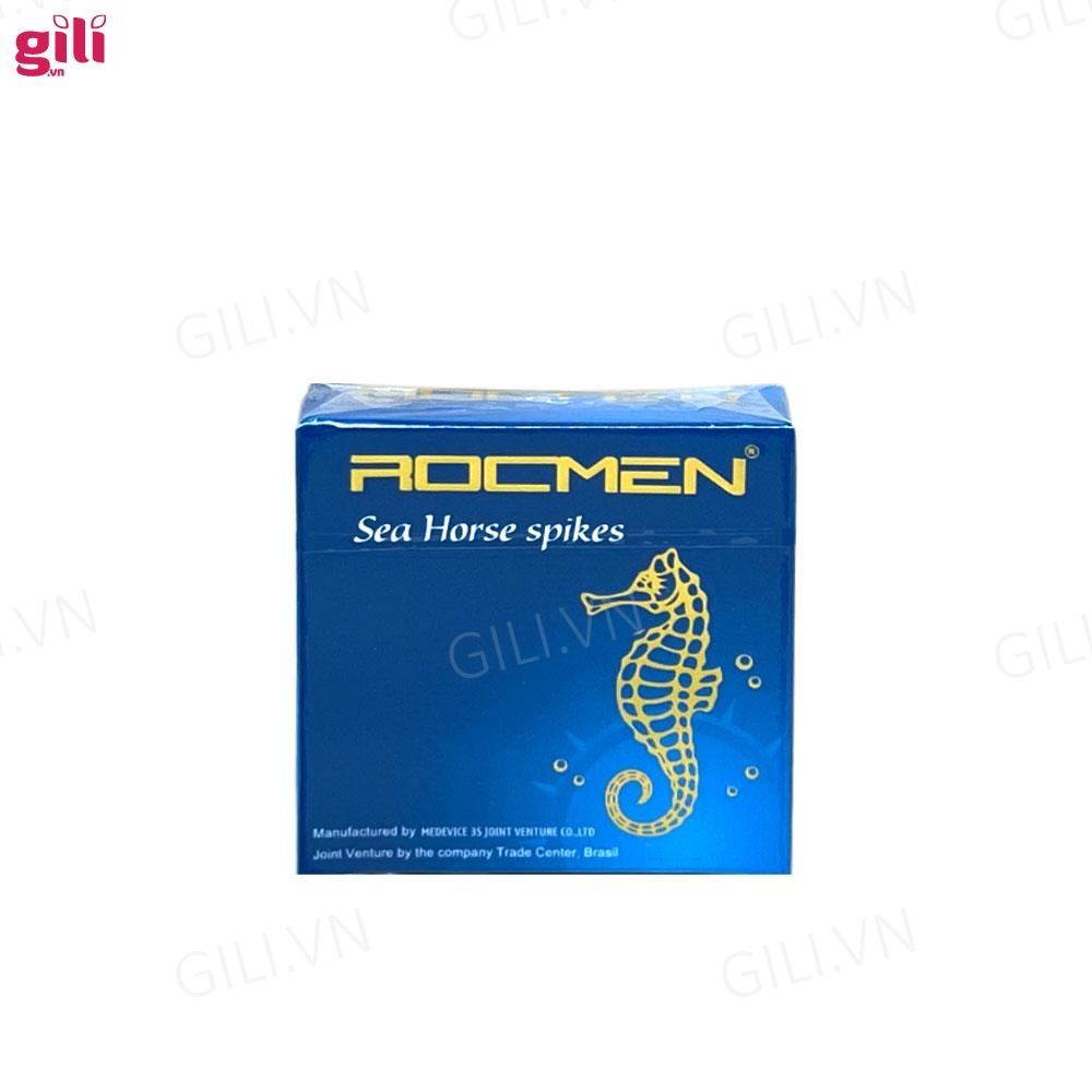 Bao cao su Rocmen Sea Horse Spikes hộp 3 chiếc tăng khoái cảm chính hãng