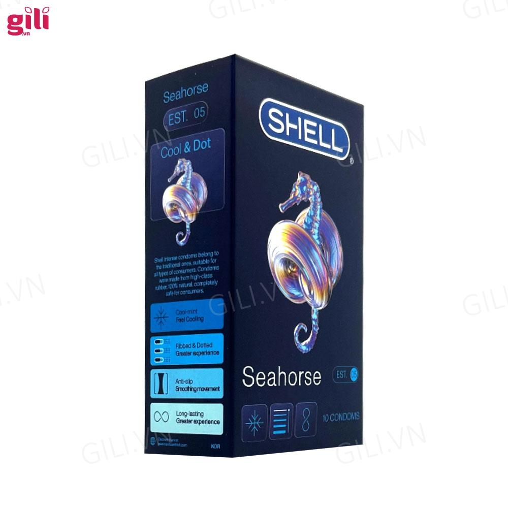 Bao cao su Shell Seahorse hộp 10 chiếc kéo dài thời gian chính hãng