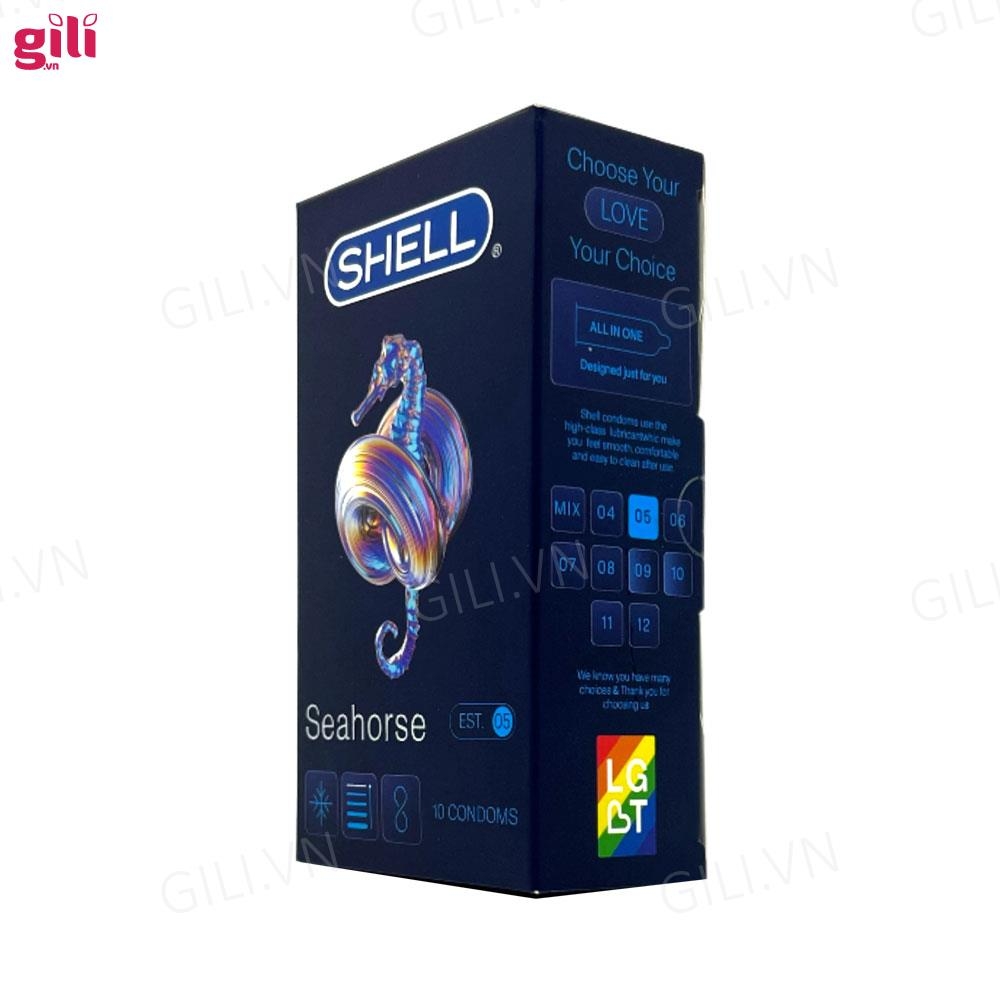 Bao cao su Shell Seahorse hộp 10 chiếc kéo dài thời gian chính hãng