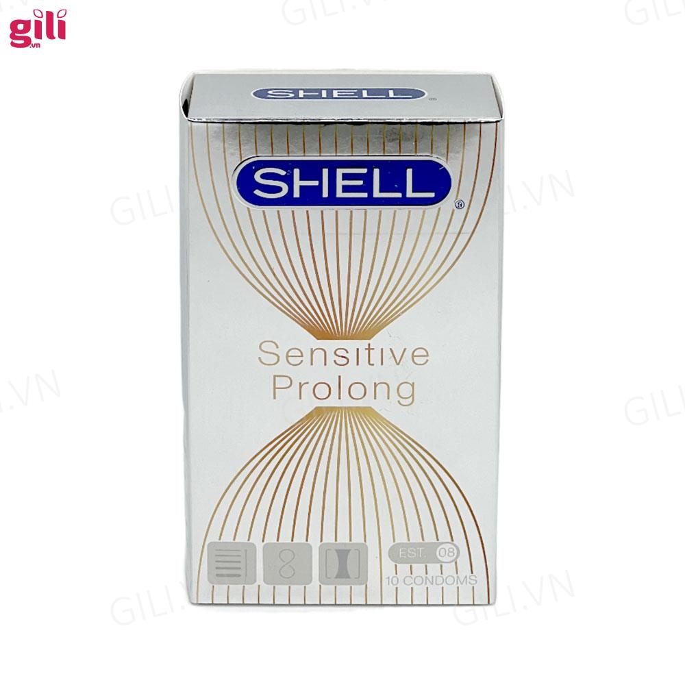 Bao cao su Shell Sensitive Prolong hộp 10 chiếc kéo dài thời gian chính hãng