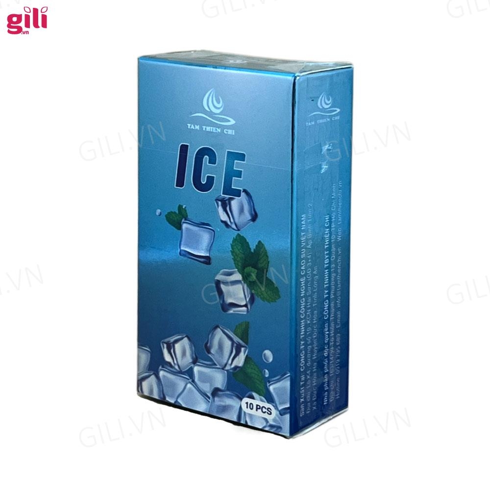 Bao cao su Tâm Thiên Chí  Ice hộp 10 chiếc kéo dài thời gian chính hãng