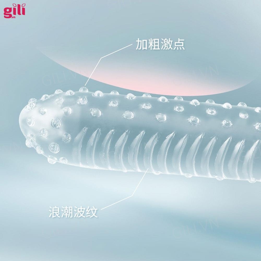 Bao cao su đôn ngón tay Elasun xanh 2 chiếc chính hãng