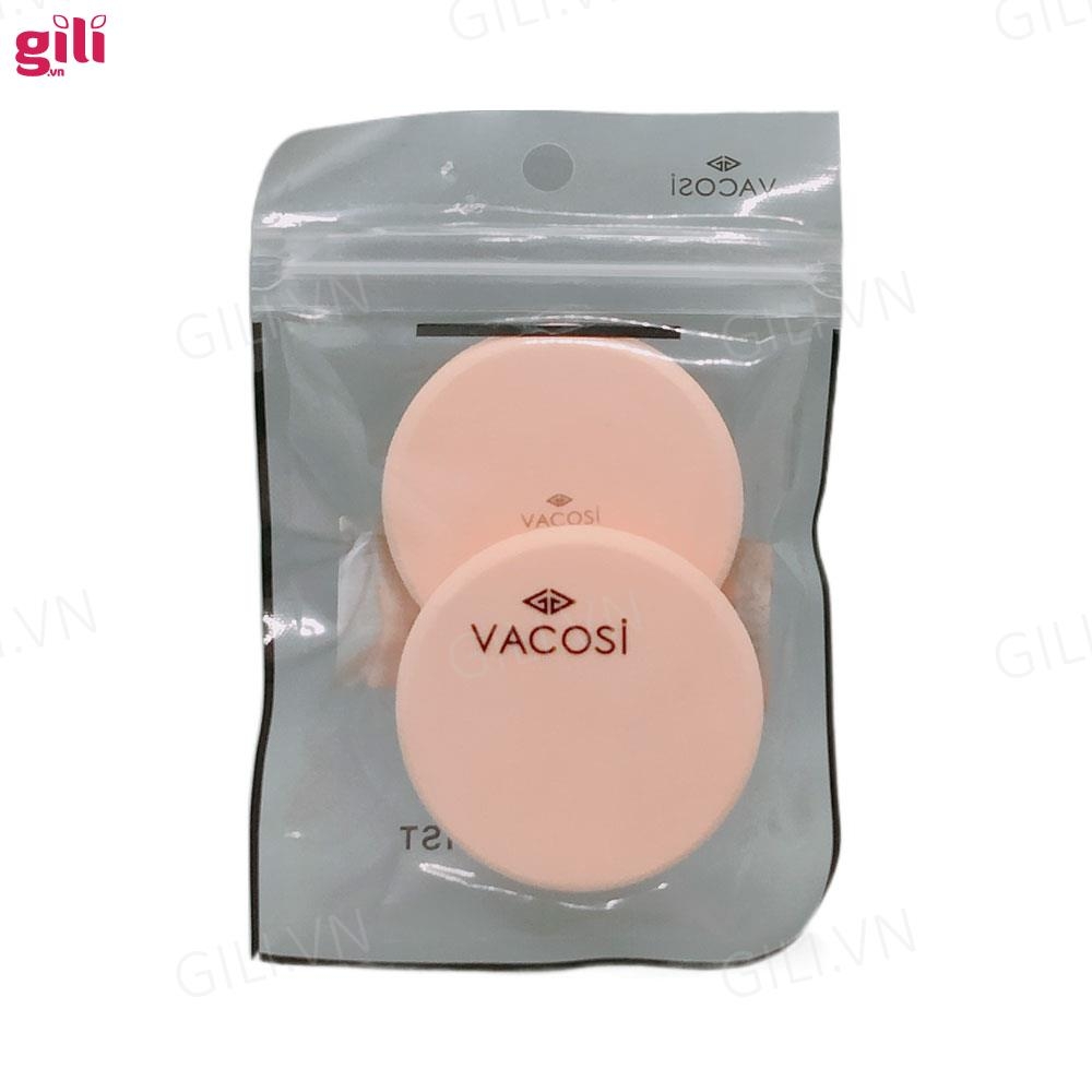 FIX Bông phấn ướt tròn Vacosi Small Disc Sponge BP03 2 cái chính hãng