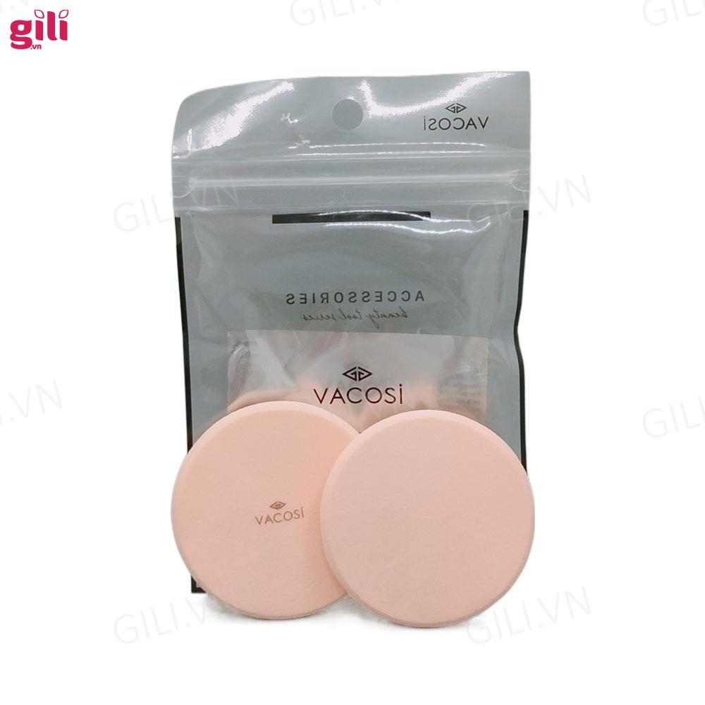 FIX Bông phấn ướt tròn Vacosi Small Disc Sponge BP03 2 cái chính hãng