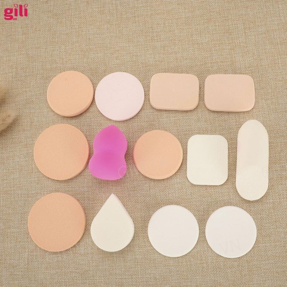 Bông mút trang điểm Keli Powder Puff set 6 miếng chính hãng