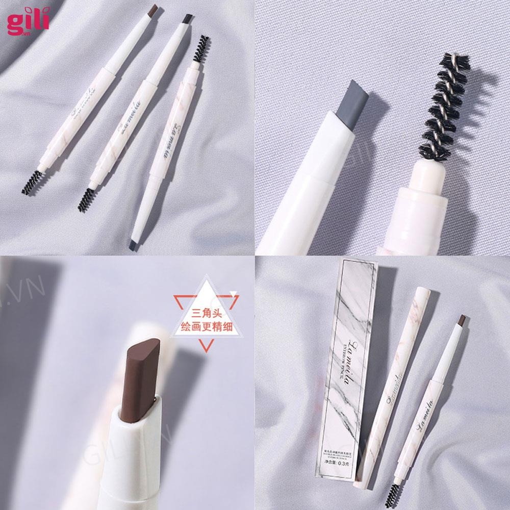 Chì kẻ mày Lameila 2 Đầu Eyebrow Pencil 3gr chính hãng