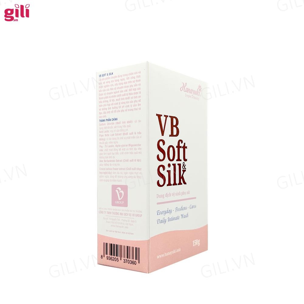 Dung dịch vệ sinh phụ nữ Hanayuki VB Soft Silk hồng 150ml chính hãng