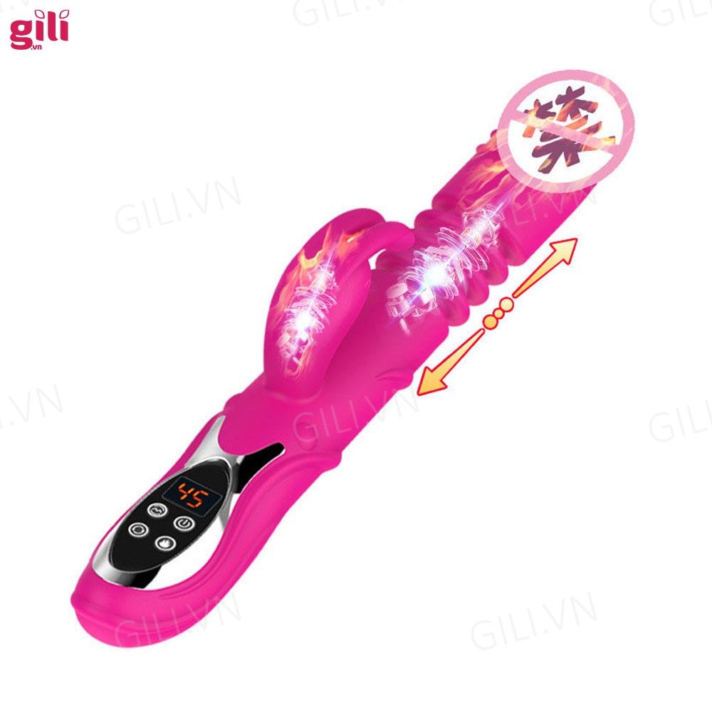 Dương vật giả phát nhiệt Rabbit Vibrators LCD 45 độ chính hãng