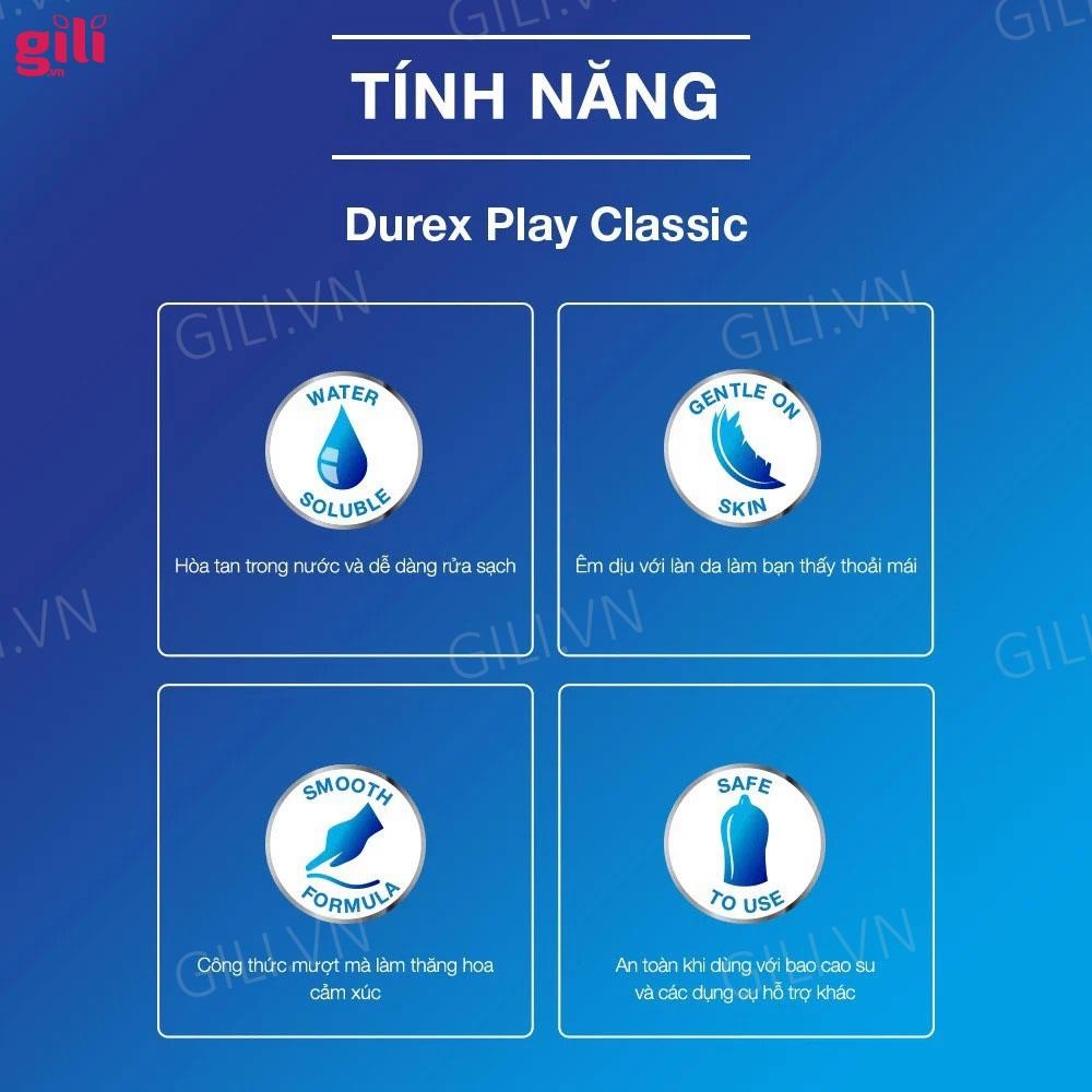 Gel bôi trơn gốc nước Durex Play Classic 50ml chính hãng