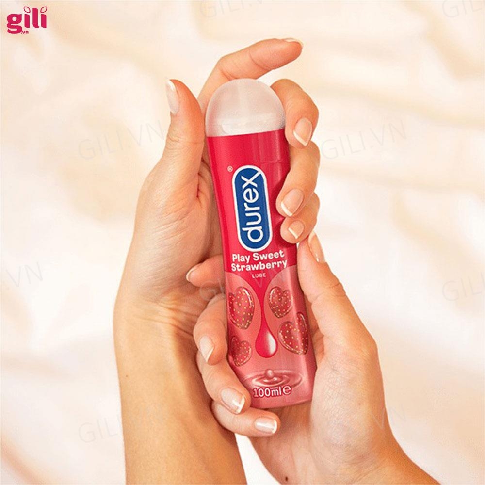 Gel bôi trơn hương dâu Durex Strawberry chai 100ml chính hãng