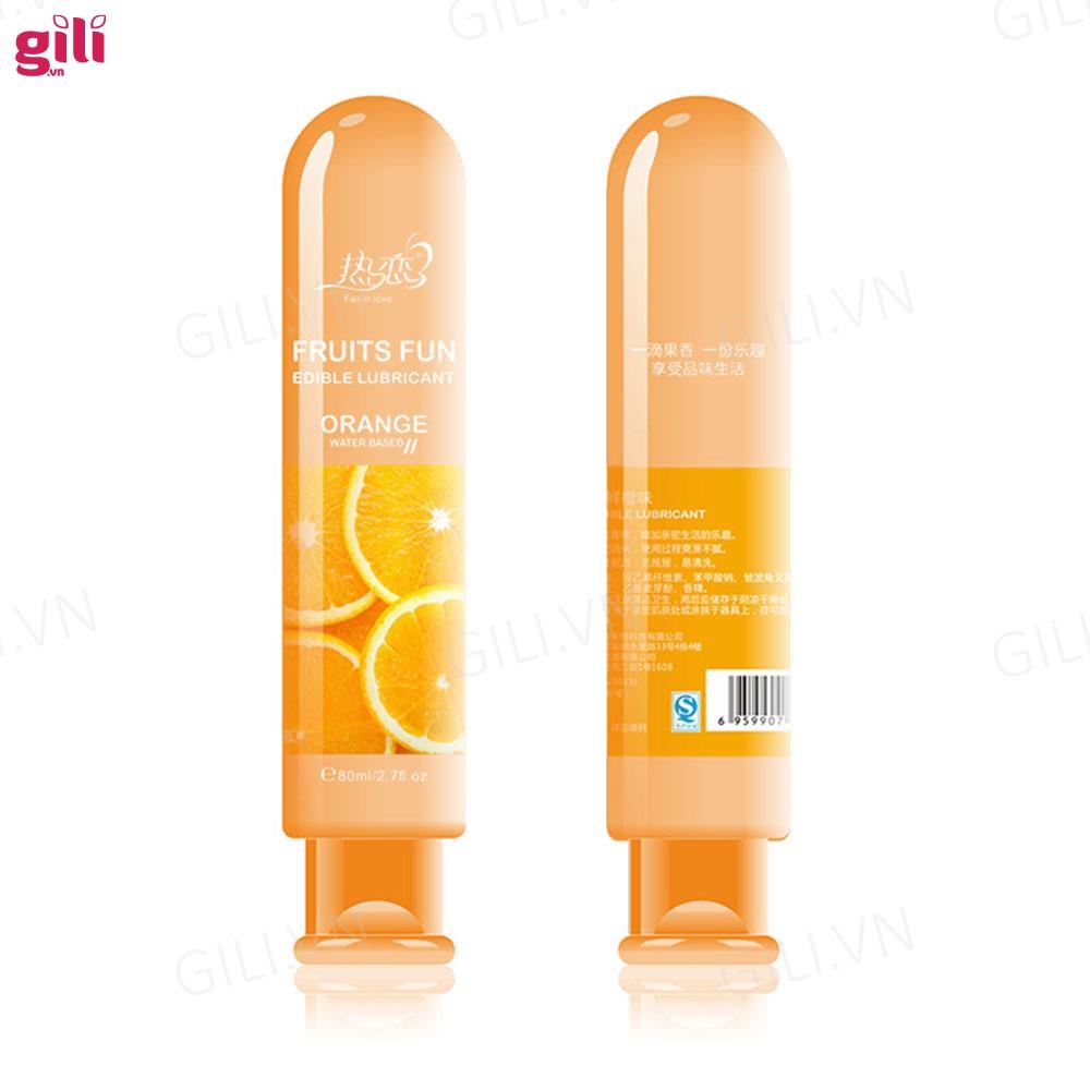 Gel bôi trơn Fruits Fun Orange chai 80ml chính hãng