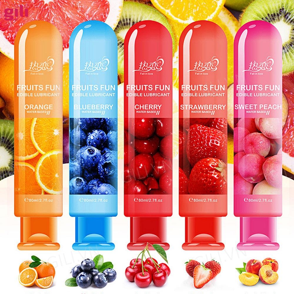 Gel bôi trơn Fruits Fun Blueberry chai 80ml chính hãng