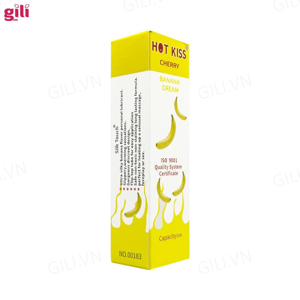 Gel bôi trơn hương chuối Hot Kiss Banana chai 30ml chính hãng