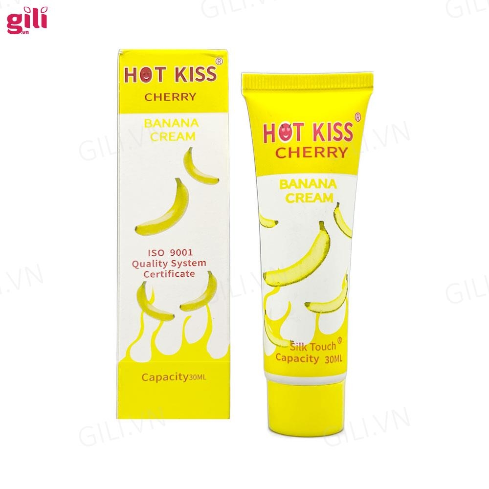 Gel bôi trơn hương chuối Hot Kiss Banana chai 30ml chính hãng