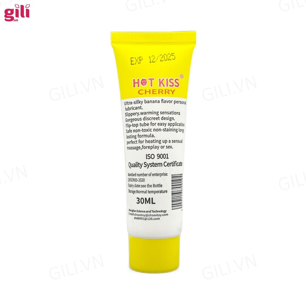 Gel bôi trơn hương chuối Hot Kiss Banana chai 30ml chính hãng