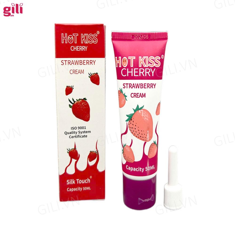 Gel bôi trơn hương dâu Hot Kiss Strawberry 50ml chính hãng