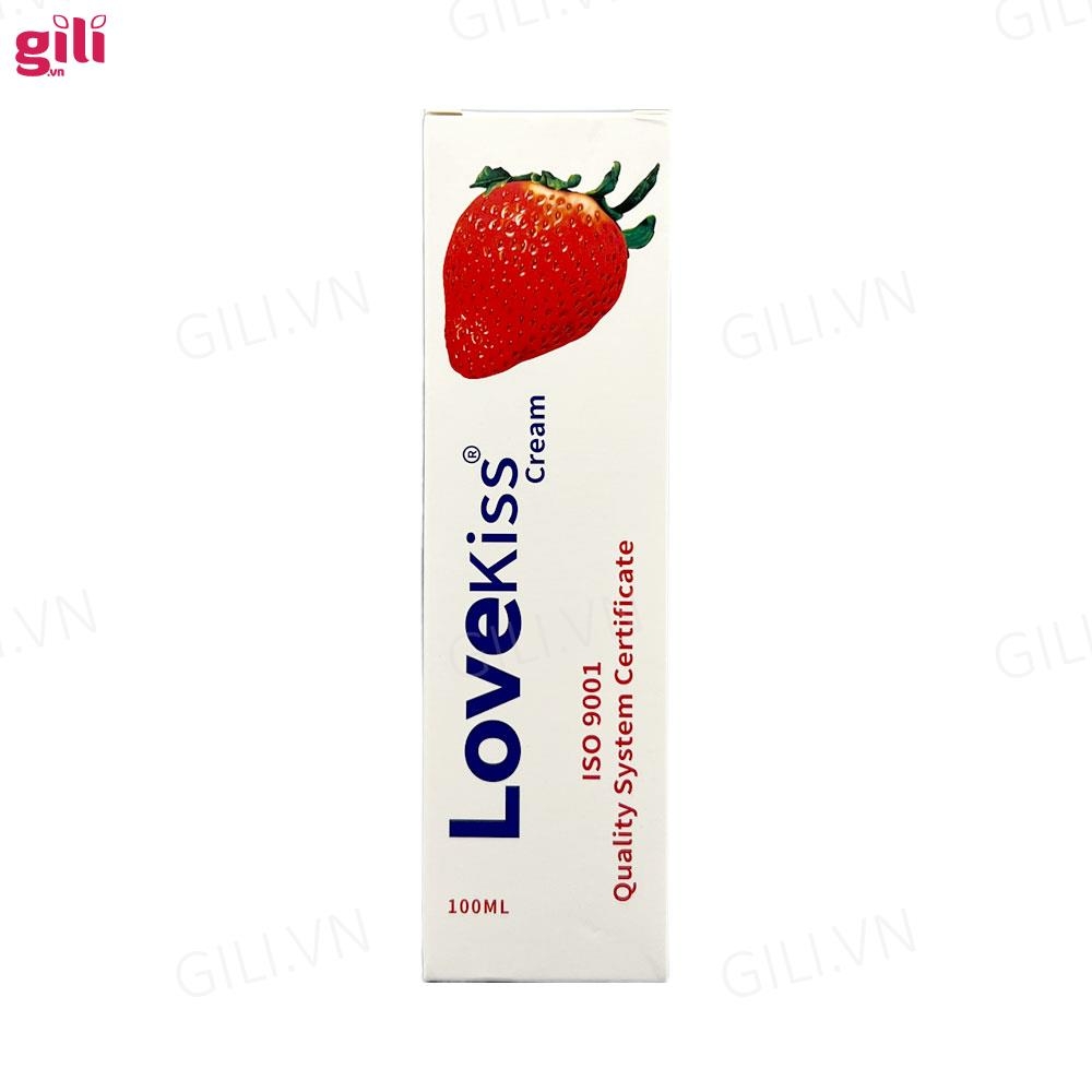 Gel bôi trơn hương dâu Love Kiss Strawberry chai 100ml chính hãng