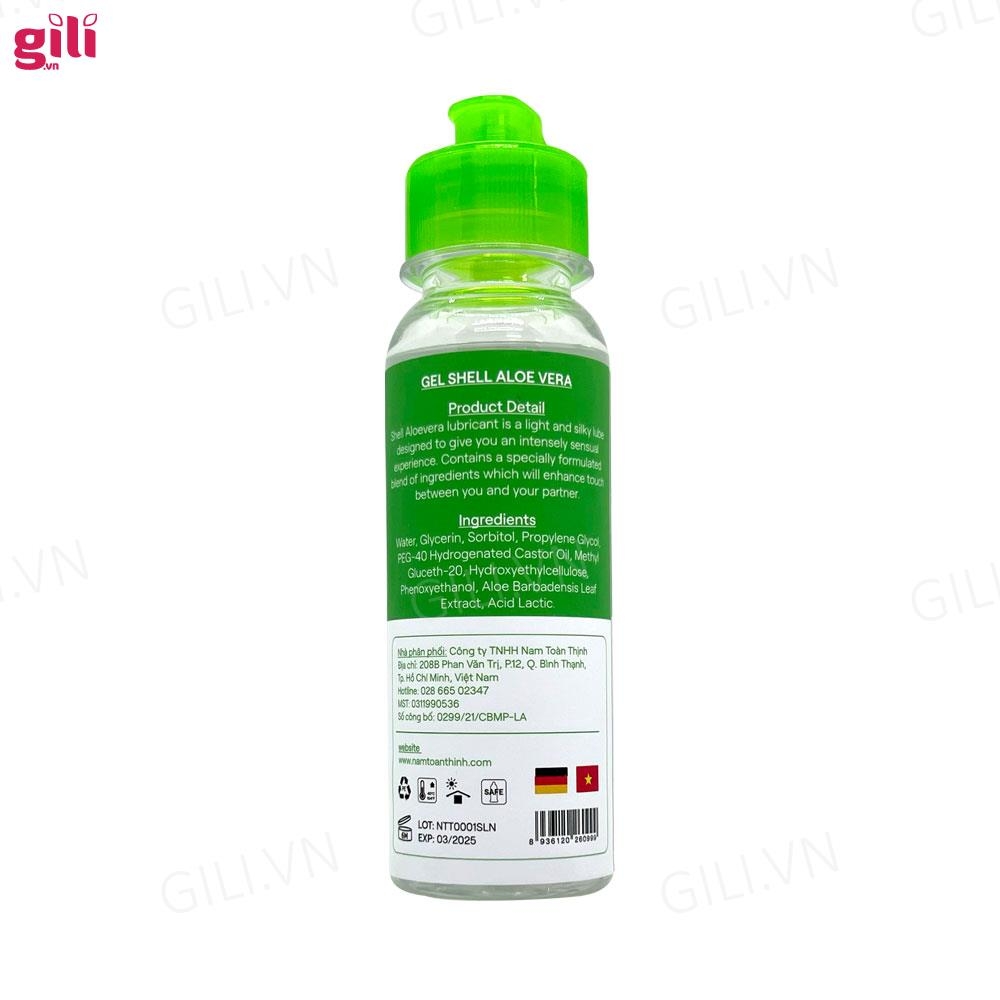 Gel bôi trơn tinh chất lô hội Shell Aloe Vera 100ml chính hãng