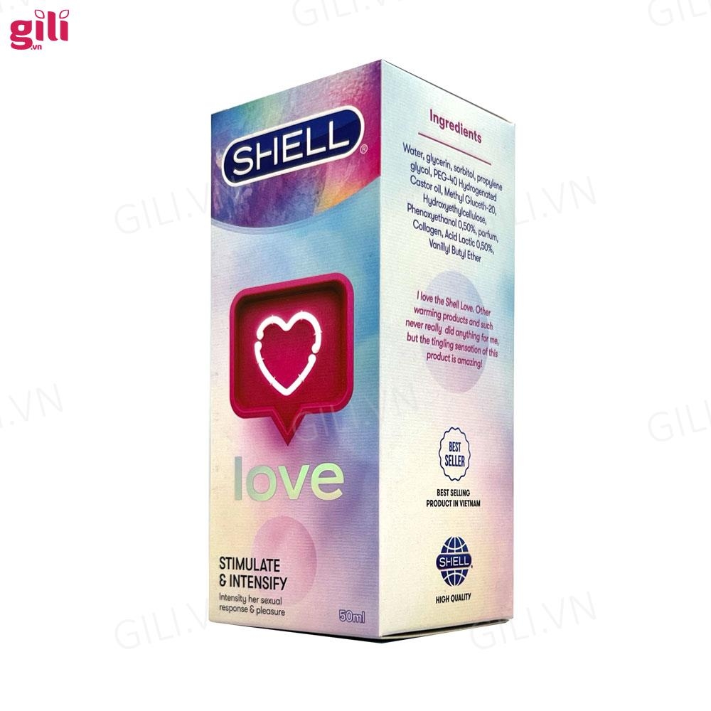 Gel bôi trơn tăng khoái cảm nữ Shell Love 50ml chính hãng