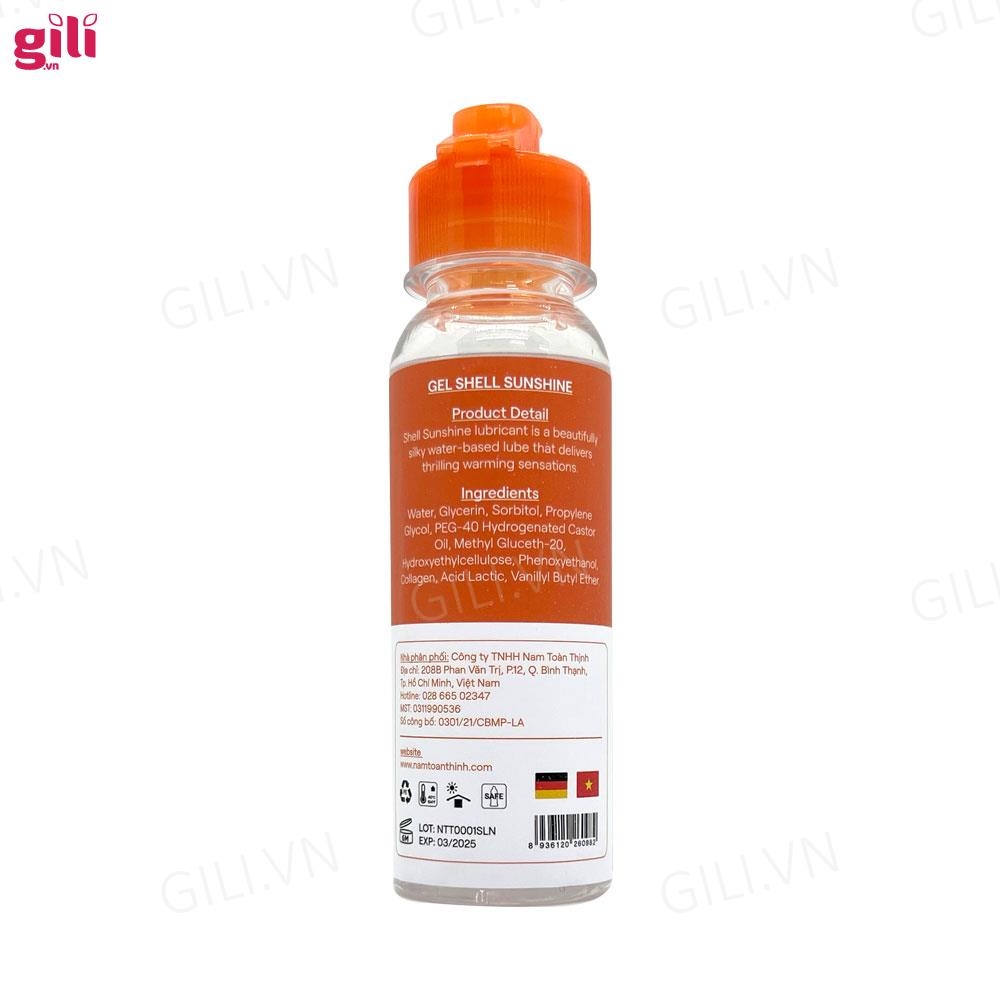 Gel bôi trơn tăng khoái cảm nữ Shell Sunshine 100ml chính hãng