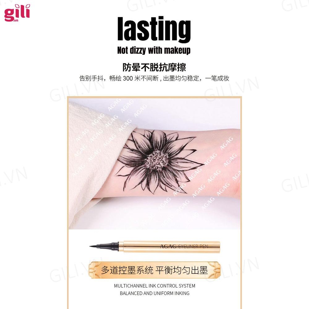 Kẻ mắt AGAG Eyeliner Pen kèm gương 1ml chính hãng
