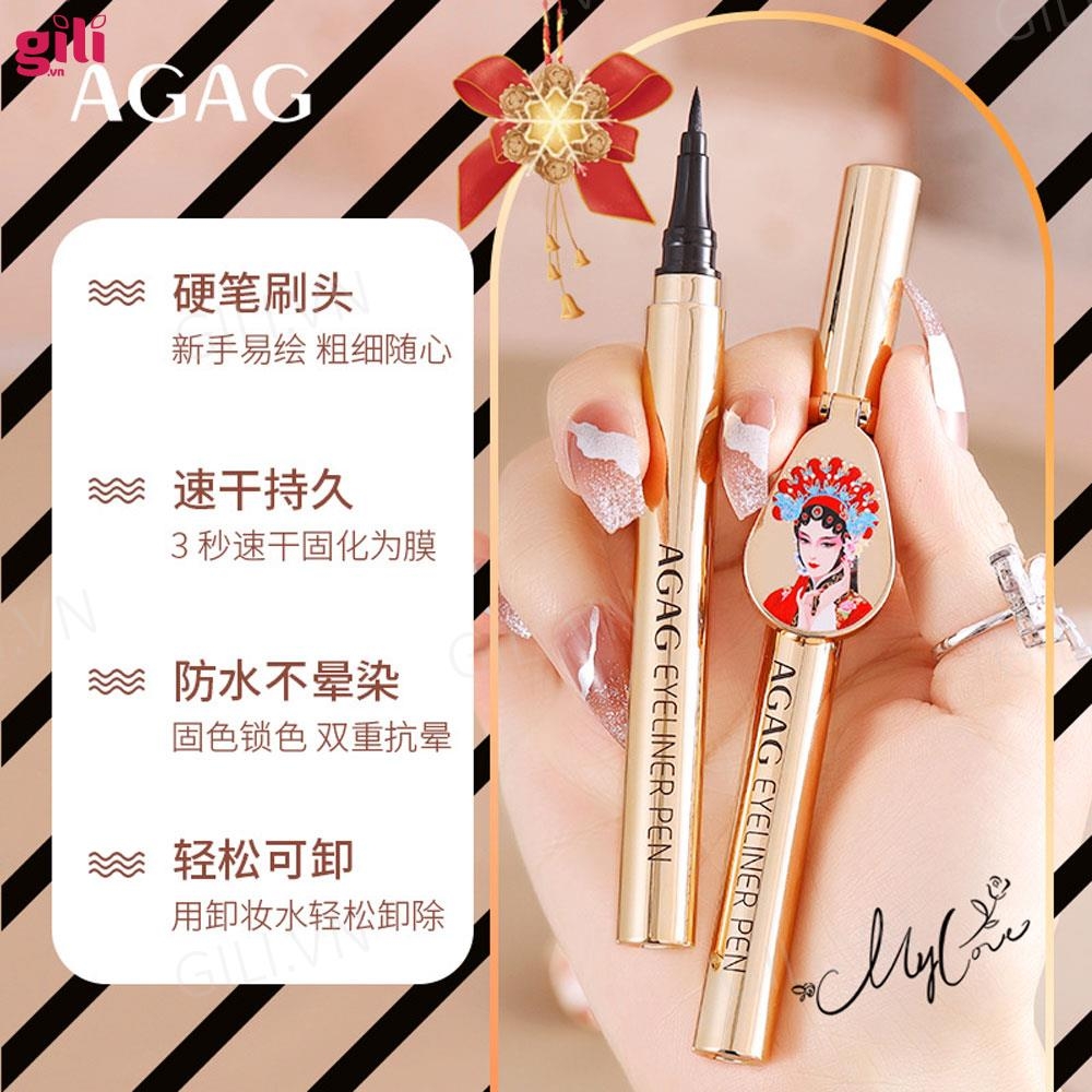 Kẻ mắt AGAG Eyeliner Pen kèm gương 1ml chính hãng