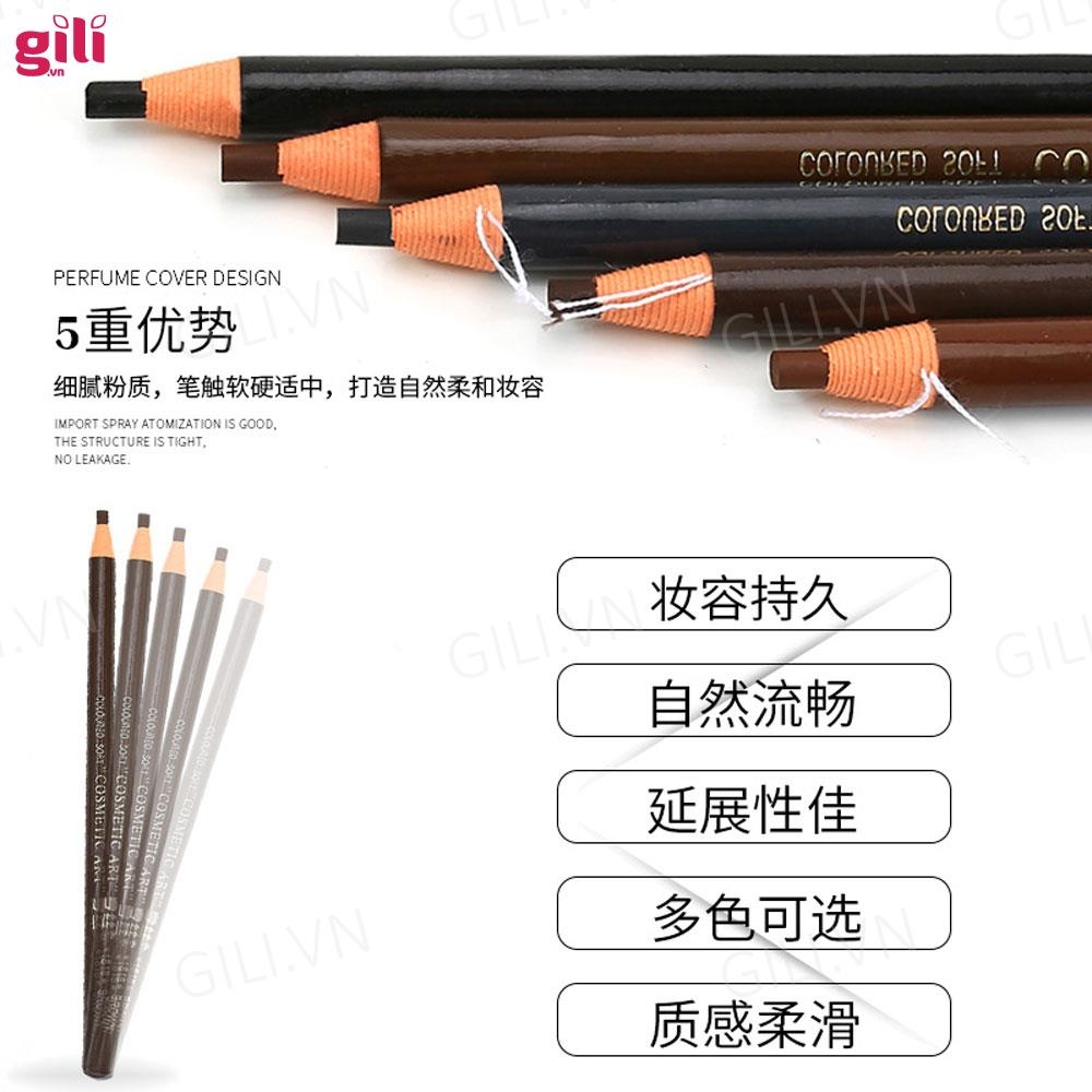 Chì xé kẻ mày Coloured Soft Cosmetic Art Eyebrow Pencil 1gr chính hãng