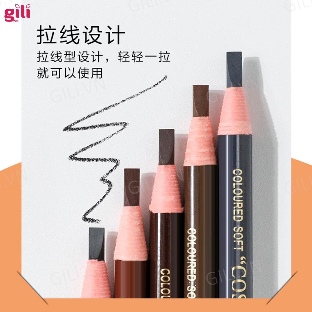 Chì xé kẻ mày Coloured Soft Cosmetic Art Eyebrow Pencil 1gr chính hãng