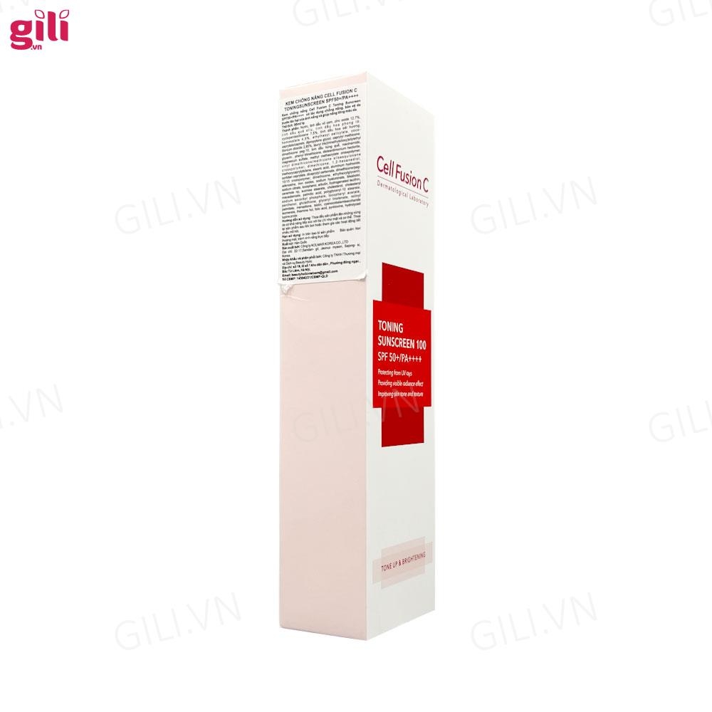 Kem chống nắng Cell Fusion C Toning Sunscreen 100 SPF50+ chính hãng