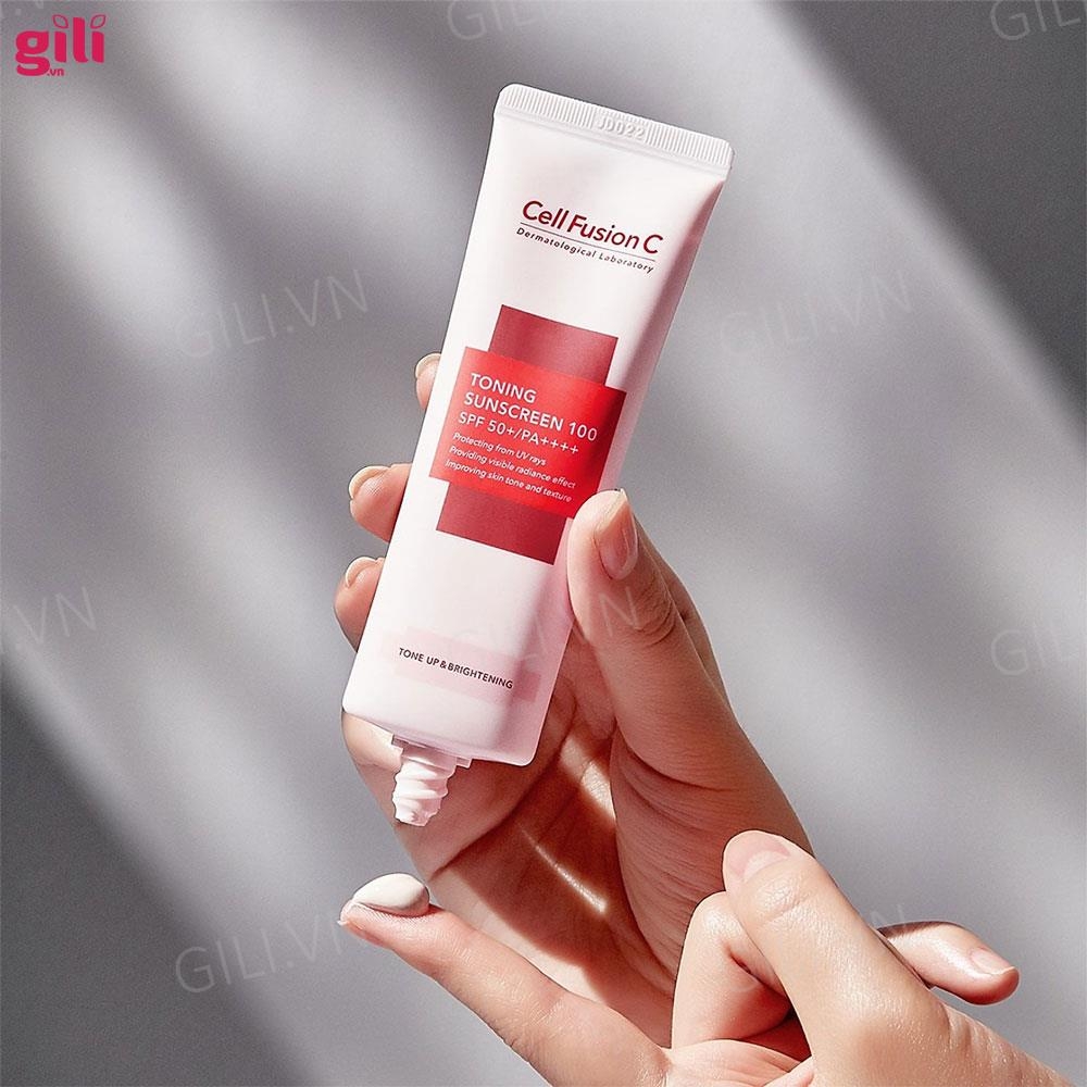 Kem chống nắng Cell Fusion C Toning Sunscreen 100 SPF50+ chính hãng