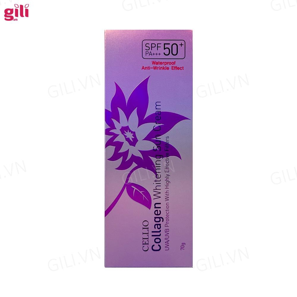 Kem chống nắng Cellio Collagen Whitening Sun Cream 70gr chính hãng