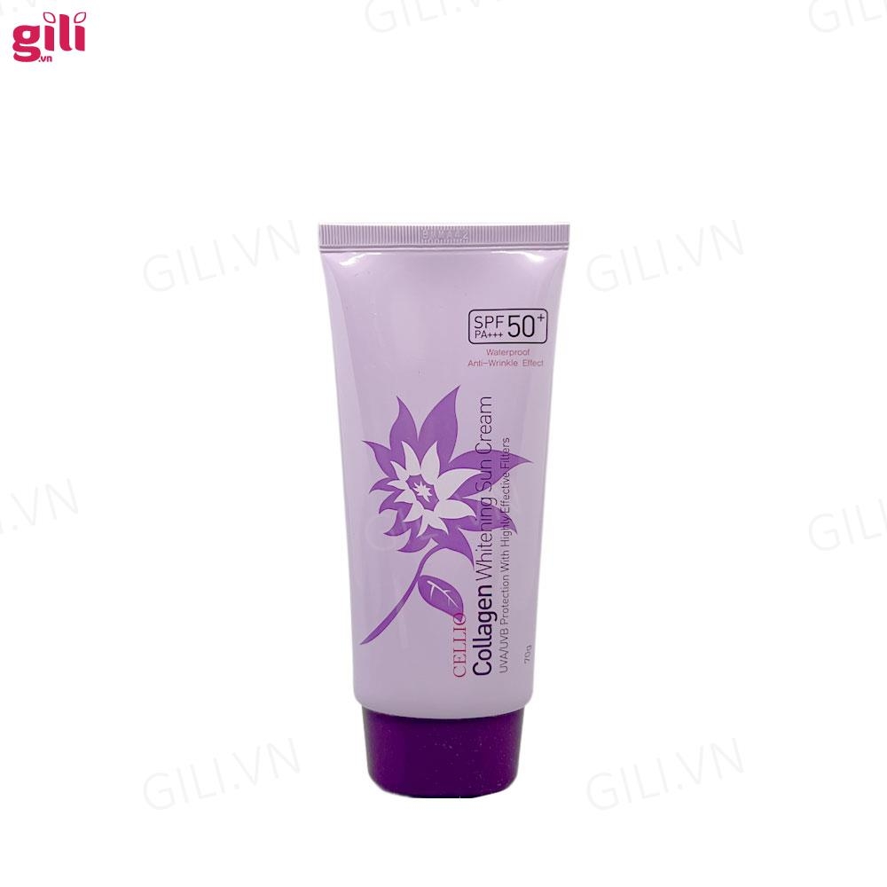 Kem chống nắng Cellio Collagen Whitening Sun Cream 70gr chính hãng