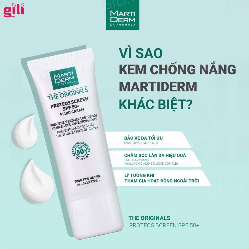 Kem chống nắng Marti Derm The Originals Fluid Cream 40ml chính hãng