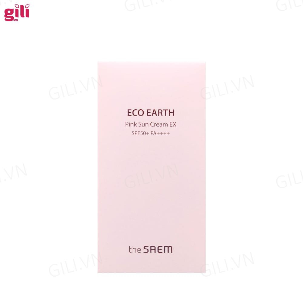 Kem chống nắng The Saem Eco Earth Pink Sun Cream Ex 50ml chính hãng