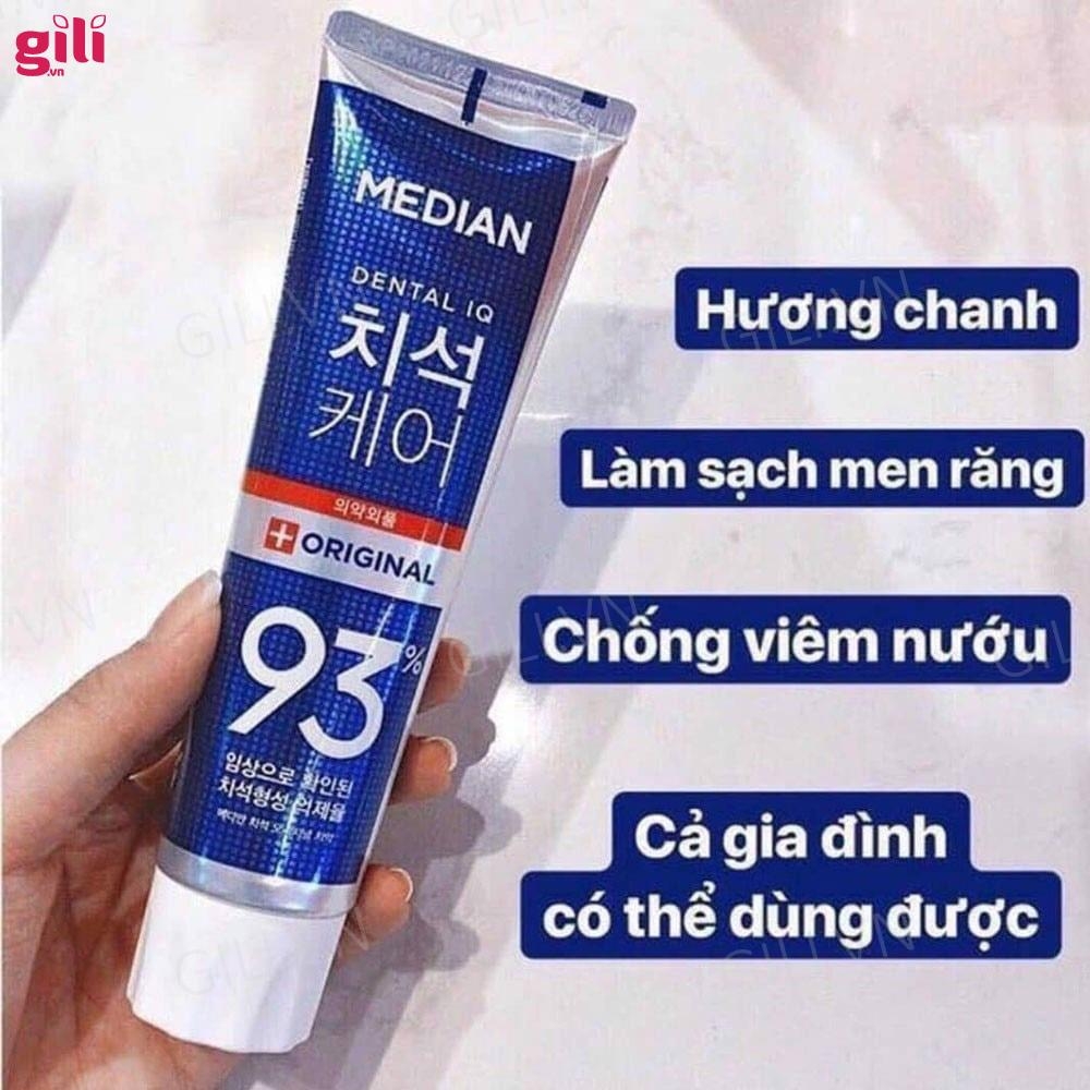 Kem đánh răng Median Dental IQ 93% Xanh Dương 120gr chính hãng