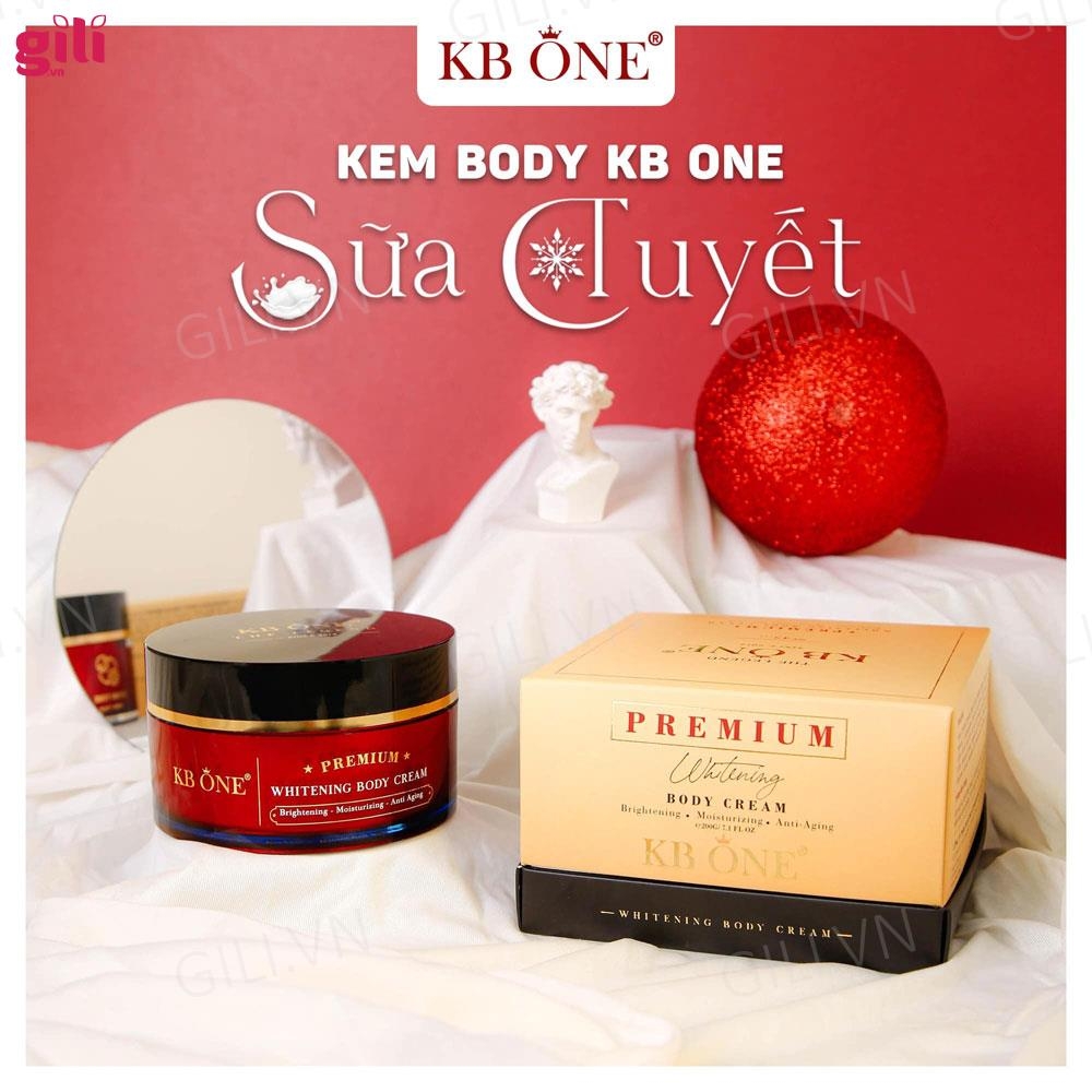 Kem Body KB One Sữa Tuyết Whitening Body Cream Premium 100gr chính hãng