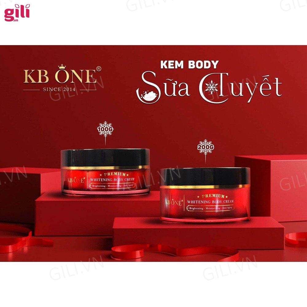 Kem Body KB One Sữa Tuyết Whitening Body Cream Premium 100gr chính hãng